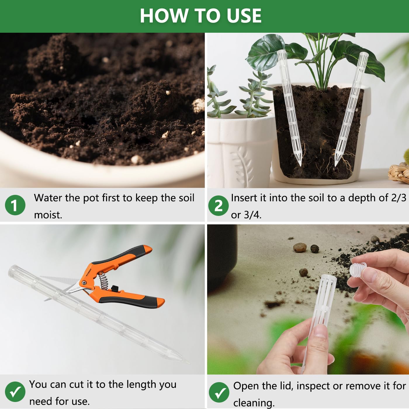 Belit 16 Pcs Plant Root Ventilation Stakes, Breathable Stake Beneficial for Root Respiration, Potted Plants Prevent Root Rot