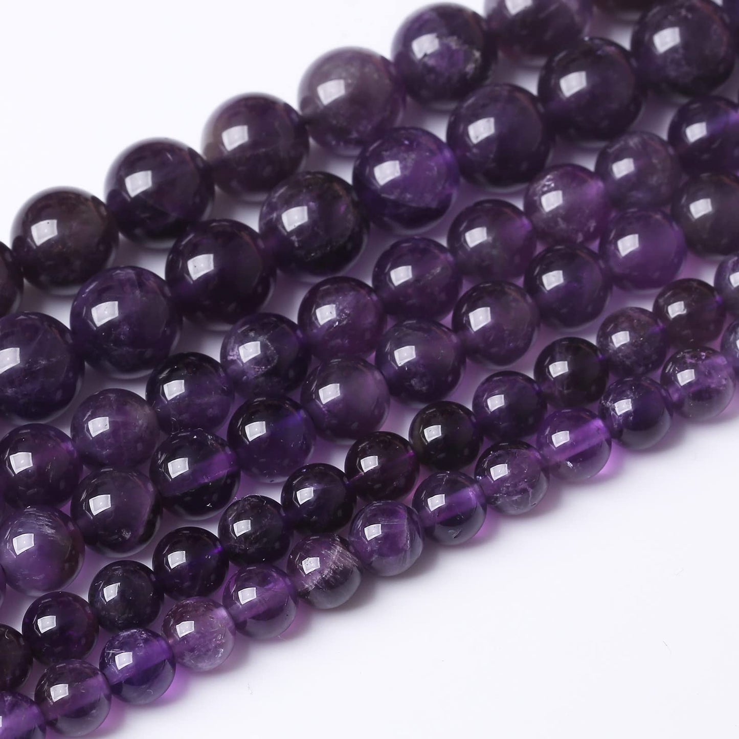 36PCS 10MM Beads Natural Amethyst StoneStone Beads Energy Healing Beads for DIY Jewelry Bracelet Necklace Making for Jewelry Making15Inch