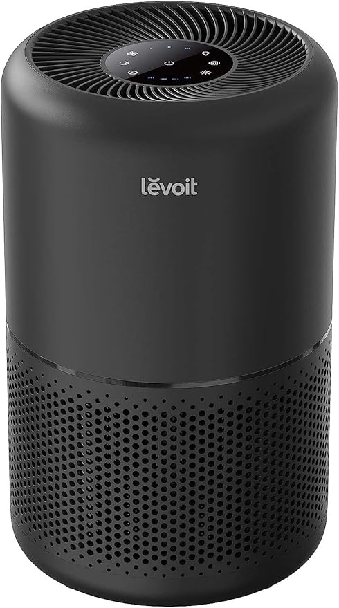LEVOIT Air Purifier for Home Allergies Pet Hair in Bedroom, Covers Up to 1074 ft² by 56W High Torque Motor, AHAM VERIFIDE, 3-in-1 Filter with HEPA Sleep Mode, Remove Dust Smoke Odor, Core300-P, Black