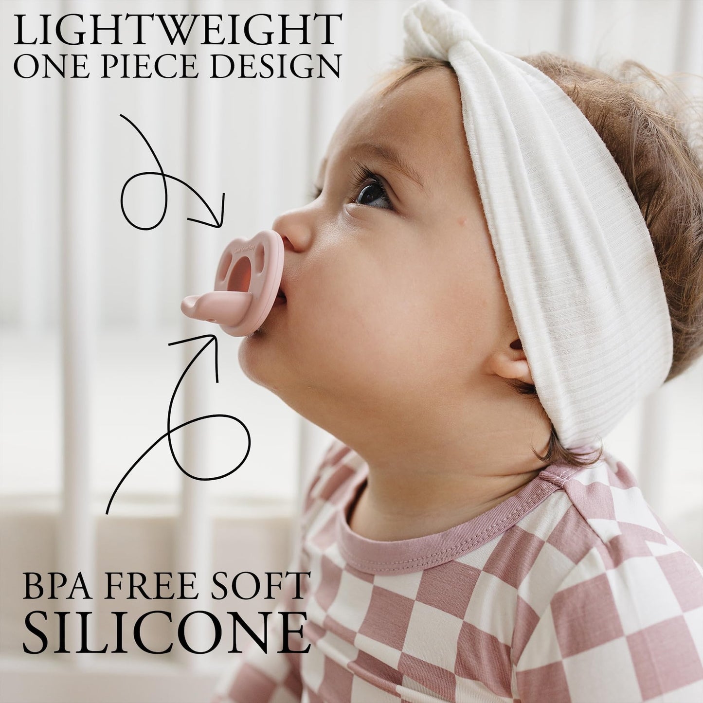 Sweet Cotton Baby Pacifier – Soft Silicone – 0-36 Months – BPA Free – Natural Latch – Lightweight, Dishwasher Safe – for Newborns, Infants, Toddlers