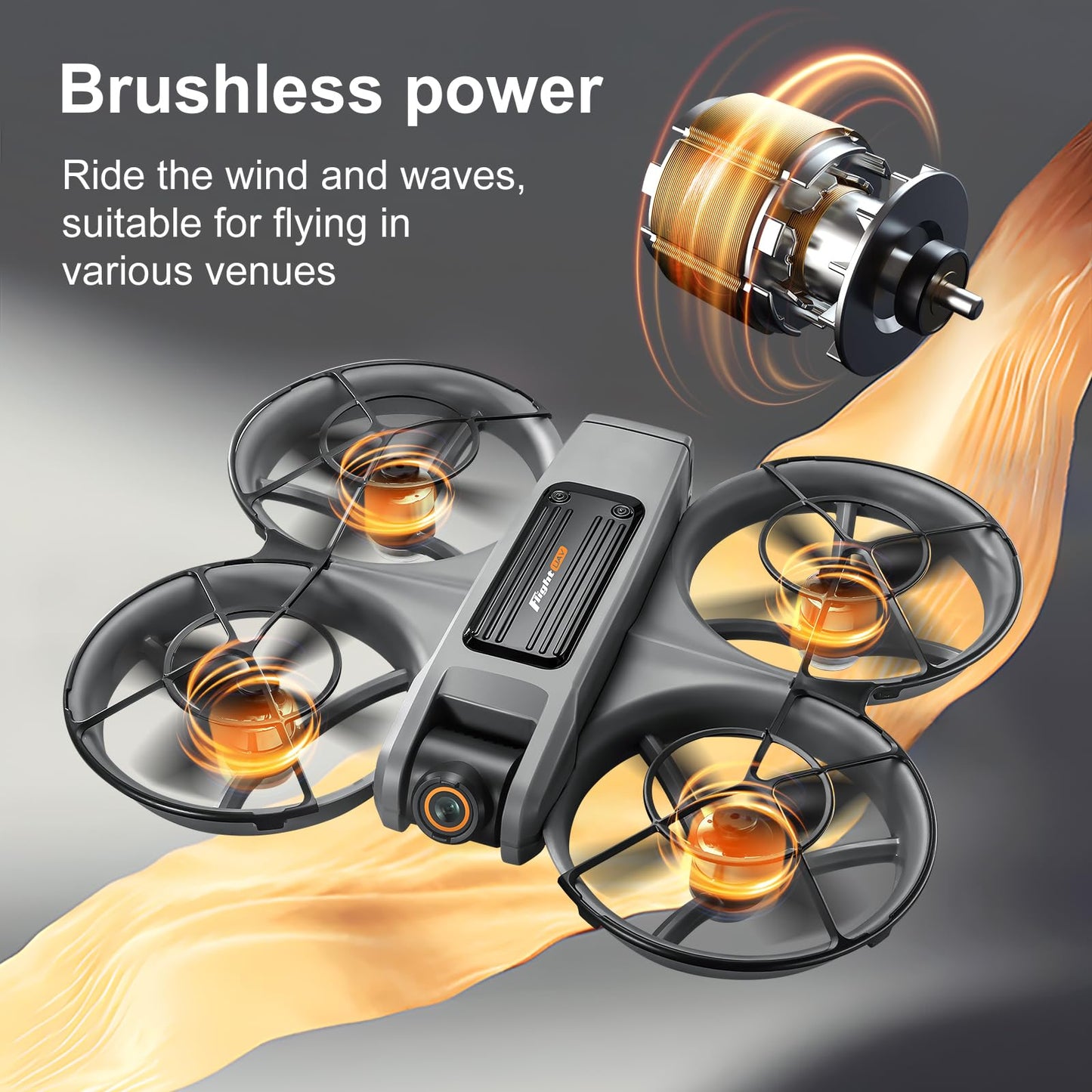 Drone With Large Screen Remote Control (4.92in) , Mini Airplane with Dual Cameras, 2 Batteries, 360° Flips, Full Propeller Guard Protection for Anti-Collision, Brushless Motor, Hovering, Quadcopter with Optical Flow Positioning, RC Helicopter for Adults a