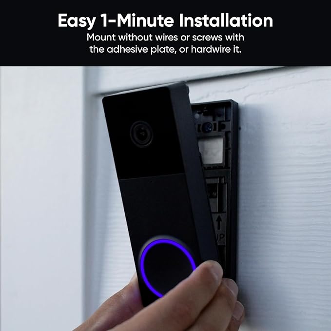 WYZE Wireless Duo Cam Video Doorbell (Chime Included), Battery Powered, 2K Full HD Video, 2 Cameras (People and Package), 2-Way Audio, Color Night Vision