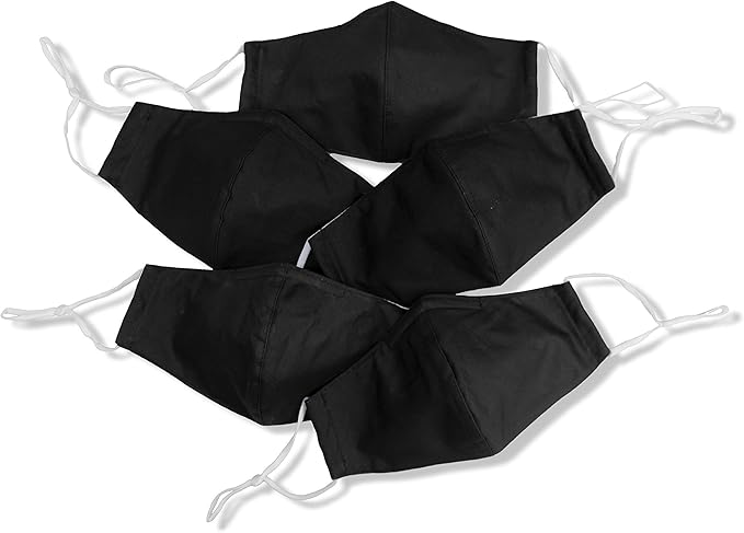 HOPE LOVE SHINE Cotton Reusable Face Masks w/Adjustable Ear Loops & Filter Pocket
