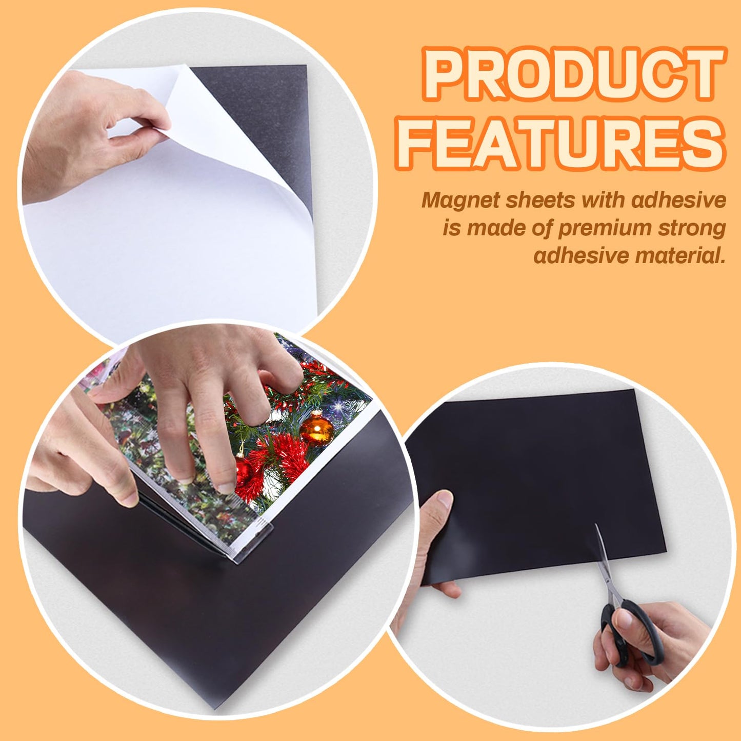 UnicornMAG Magnetic Sheets 8.5" x 11" 20 Pack - Flexible Magnet Sheets with Adhesive Backing for DIY Crafts and Photo Magnets,Suitable for School Classroom Boards, Refrigerator and Shelf Labels