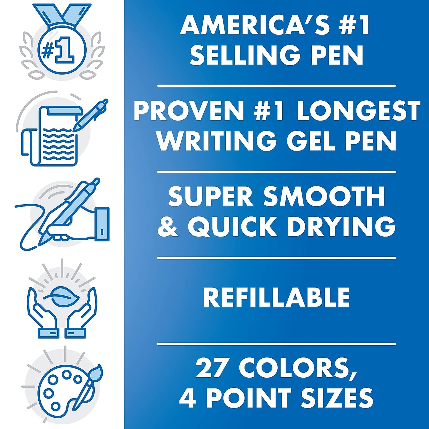 Pilot G2 Premium Gel Pen Convenience Pack, Retractable, Fine 0.7 mm, Blue Ink, Blue Barrel, 36/Pack