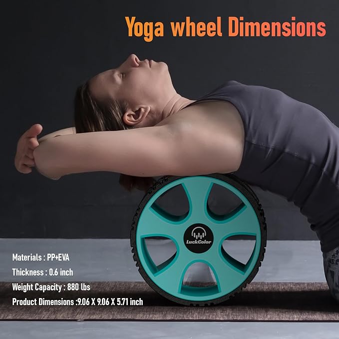 Back Roller Wheel for Deep Tissue Massage,Yoga Wheel for Back Pain & Stretching, Comfy Deep Tissue Massage Roller for Back,Spine Alignment & Tension Relief