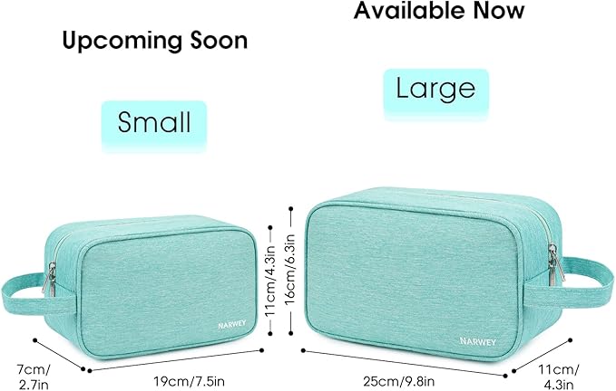 Narwey Travel Toiletry Bag for Women Traveling Dopp Kit Men Travel Bag for Toiletries Cosmetic Bag Makeup Bag Medicine Bag for Traveling