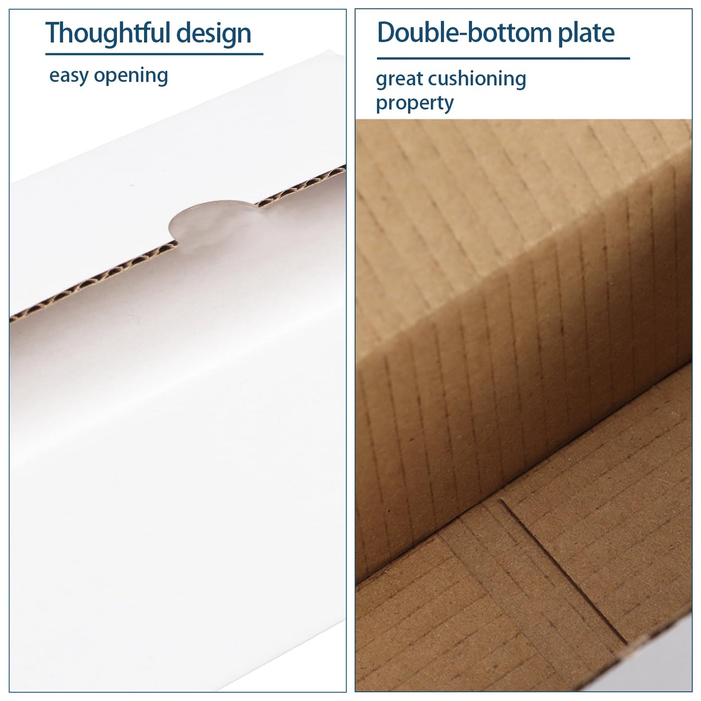 ZBEIVAN 4.6x2.2x2.2 White Shipping Boxes Set of 100, Corrugated Cardboard Mailer Boxes for Packaging Small Business Mailing Gifts