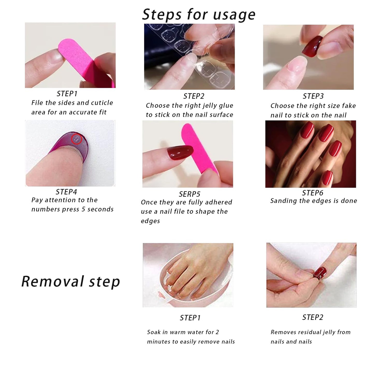 Black Gradient French Tip Press on Nails Medium Almond Fake Nails Irregular Lines Acrylic Glue on Nail Glossy Full Cover False Nail for Women
