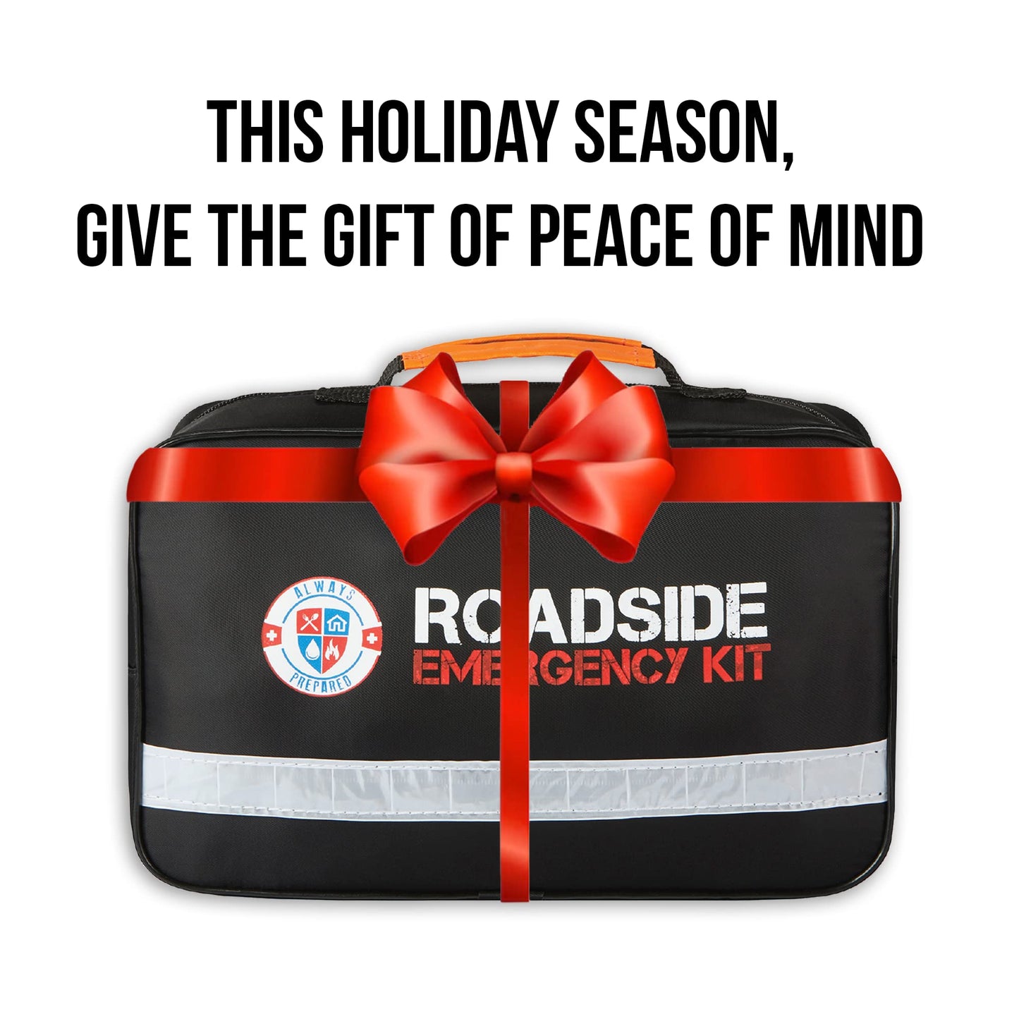 Always Prepared Premium Roadside Emergency Kit for Car - Car Safety Kit, Tools, First Aid, Visibility Gear & More - Perfect Roadside Assistance Kit Gift for New Drivers (125 pc)