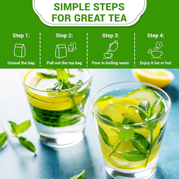 Spearmint Leaf Herbal Tea - Caffeine Free, 80 Teabags