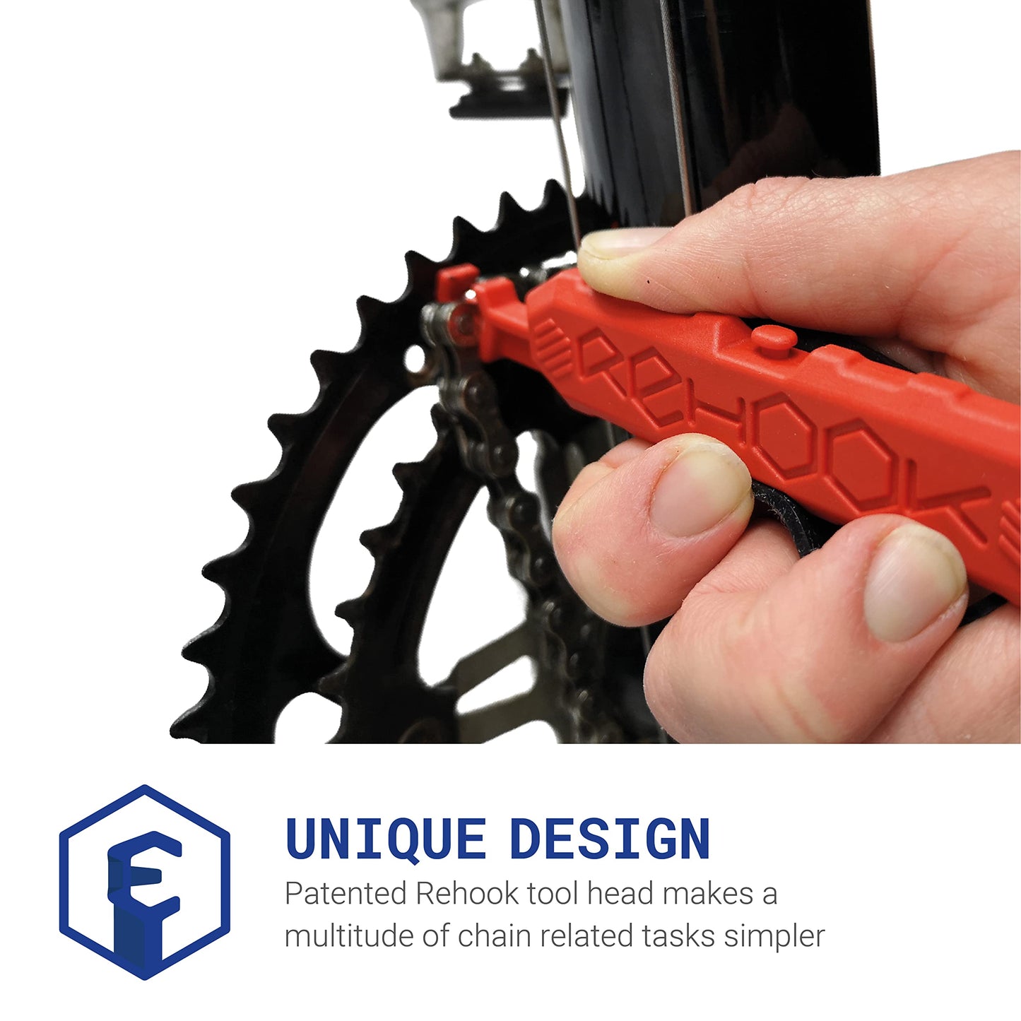 Rehook Colour - Get Your Chain Back on Your Bike in 3 Seconds. Without The Mess - Perfect Xmas Stocking Filler RED