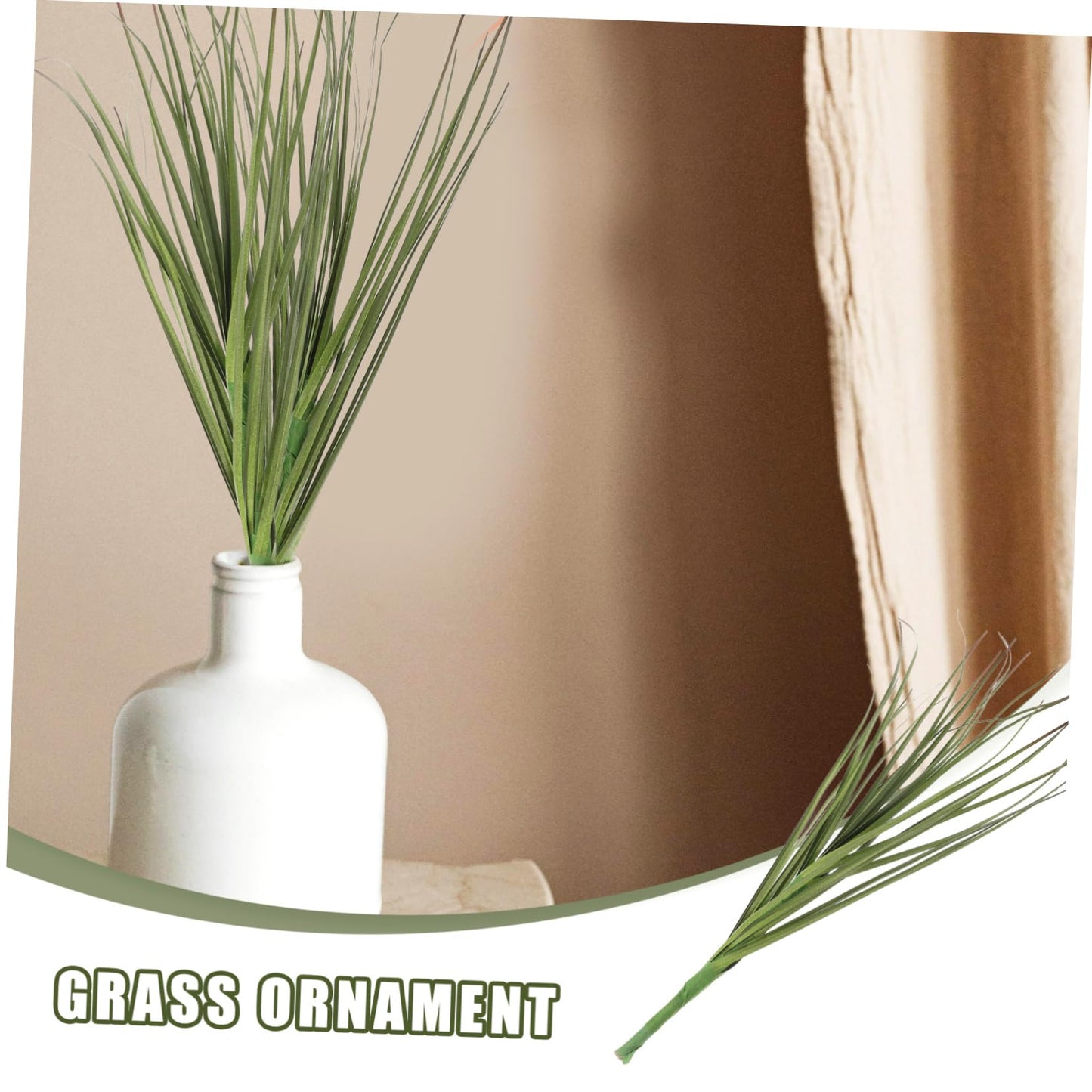 TOPPERFUN 12Pcs Artificial Grass, 11.79in Fake Grass Artificial Shrub Plants, Tall Plants Greenery Stems Weed for Room Indoor Home, Patio, Vase, Restaurant Decoration