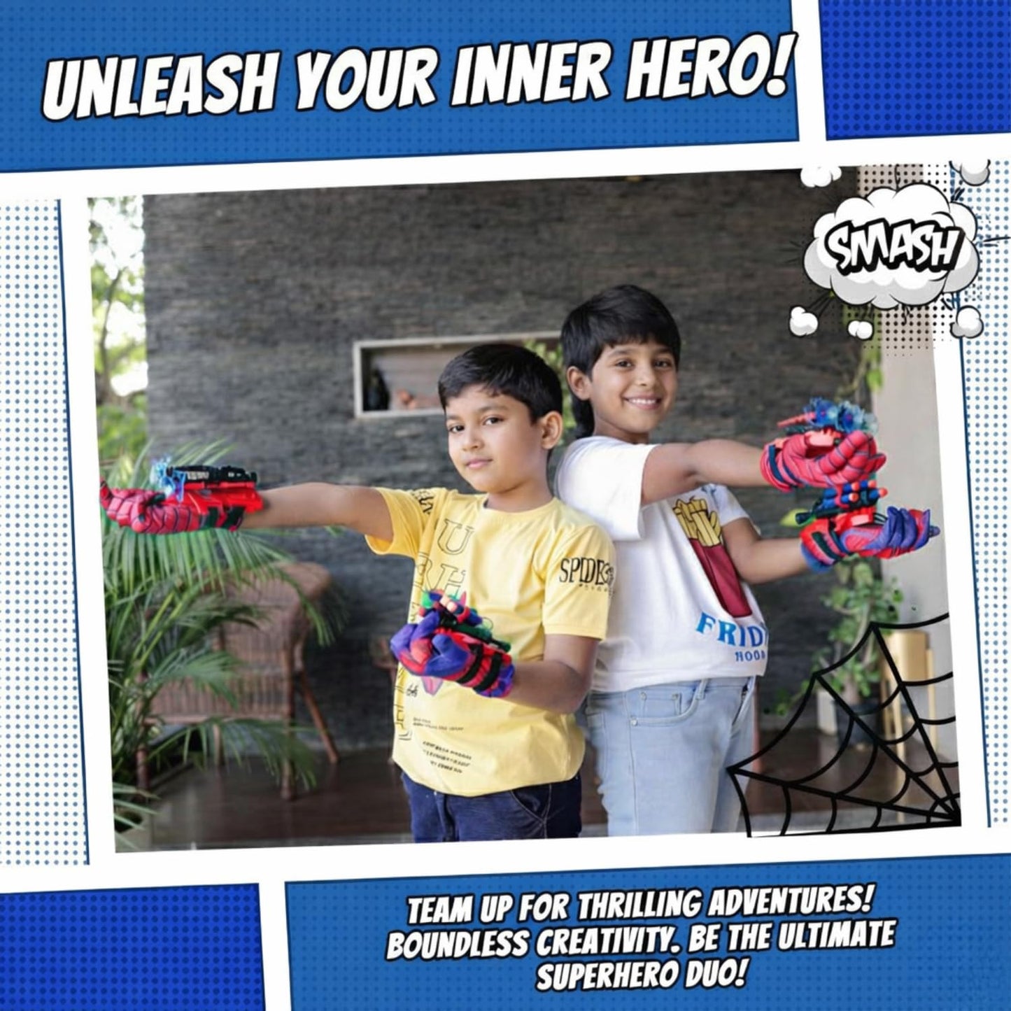 Superhero Toy Set – Includes 2 Shooters, 2 Gloves, and 1 Cape – Ideal for Indoor and Outdoor Costume Role-Playing & Imaginative Play