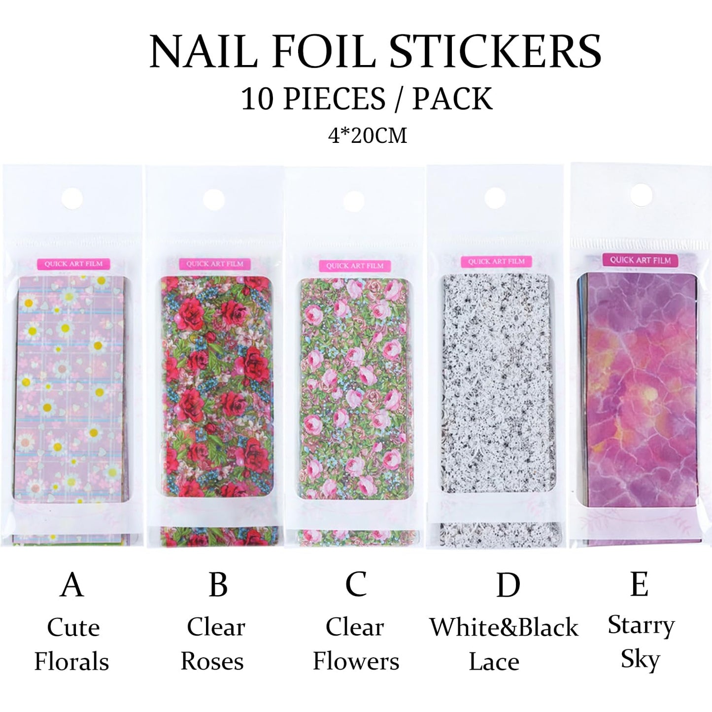 GZMAYUEN 100 Sheets Nail Foil Transfer Sheets, 4 * 20CM Lace Flower Leopard Print Nail Foil Transfer Sticker Kit, 1 Pcs Nail Art Engraving Pen Silicone Pen