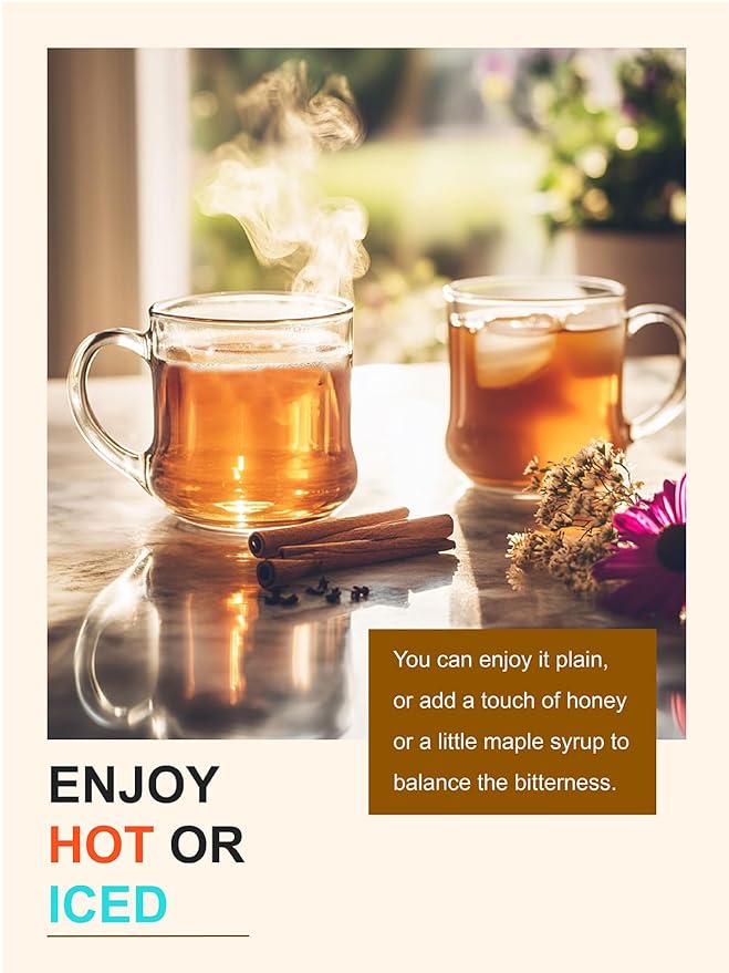 TeeLux Hot Cinnamon Black Tea, Black Tea with Cinnamon, Clove, Smooth & Spicy & Sweet Flavor, Caffeine-Free, 100 Count