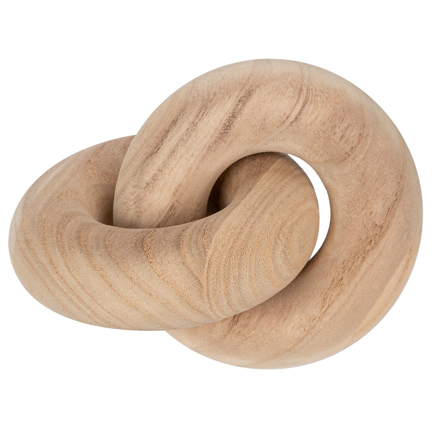 Arborus Table Decor Handcrafted Wooden Knot Sculpture Decor – Modern Nordic Style Decorative Accent for Home, Office, Shelf, and Console Table – Natural Oak Finish, 7"x4.7"