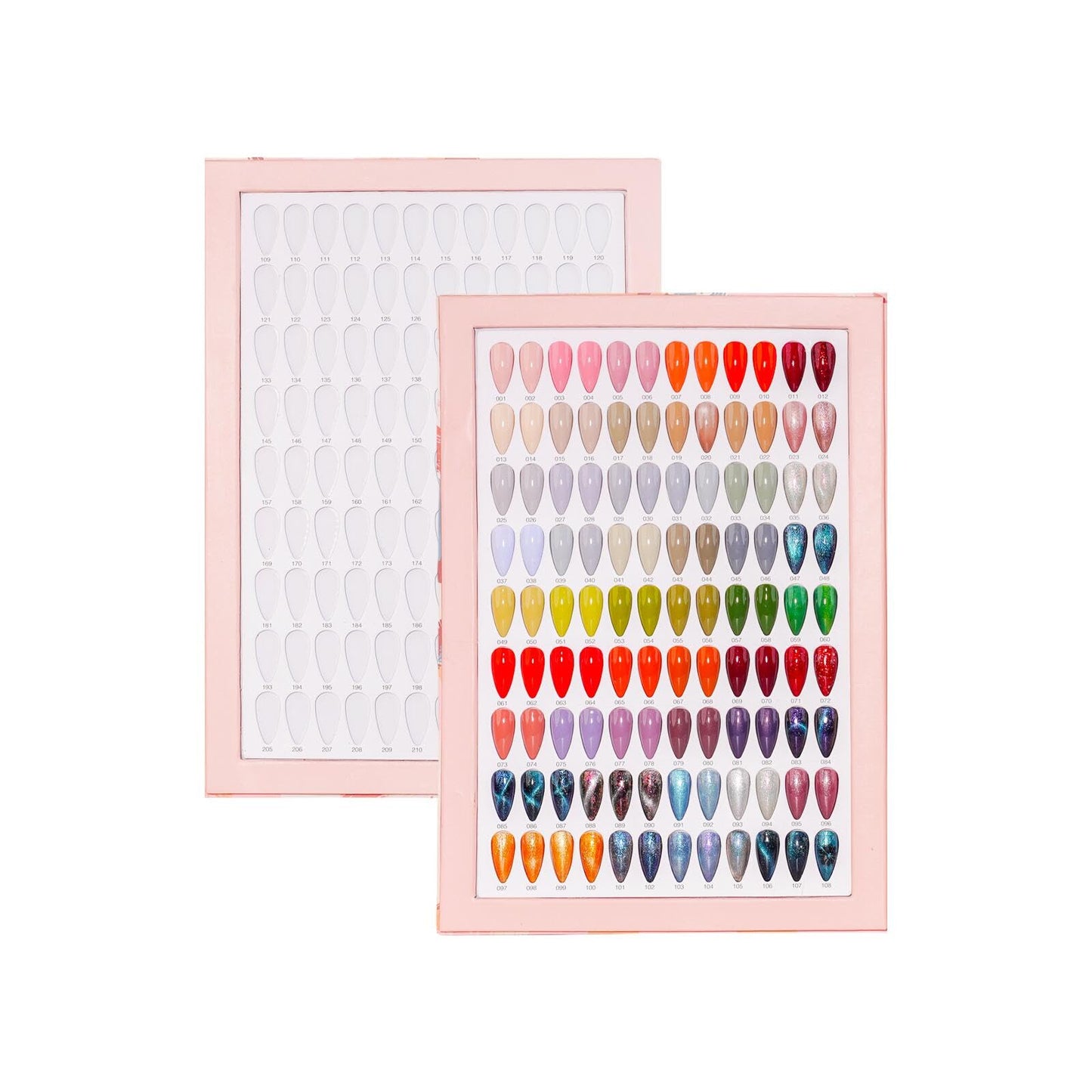 Acycoin2A 216 Nail Color book with 240 nail tips and nail polish gel color number lable (B)