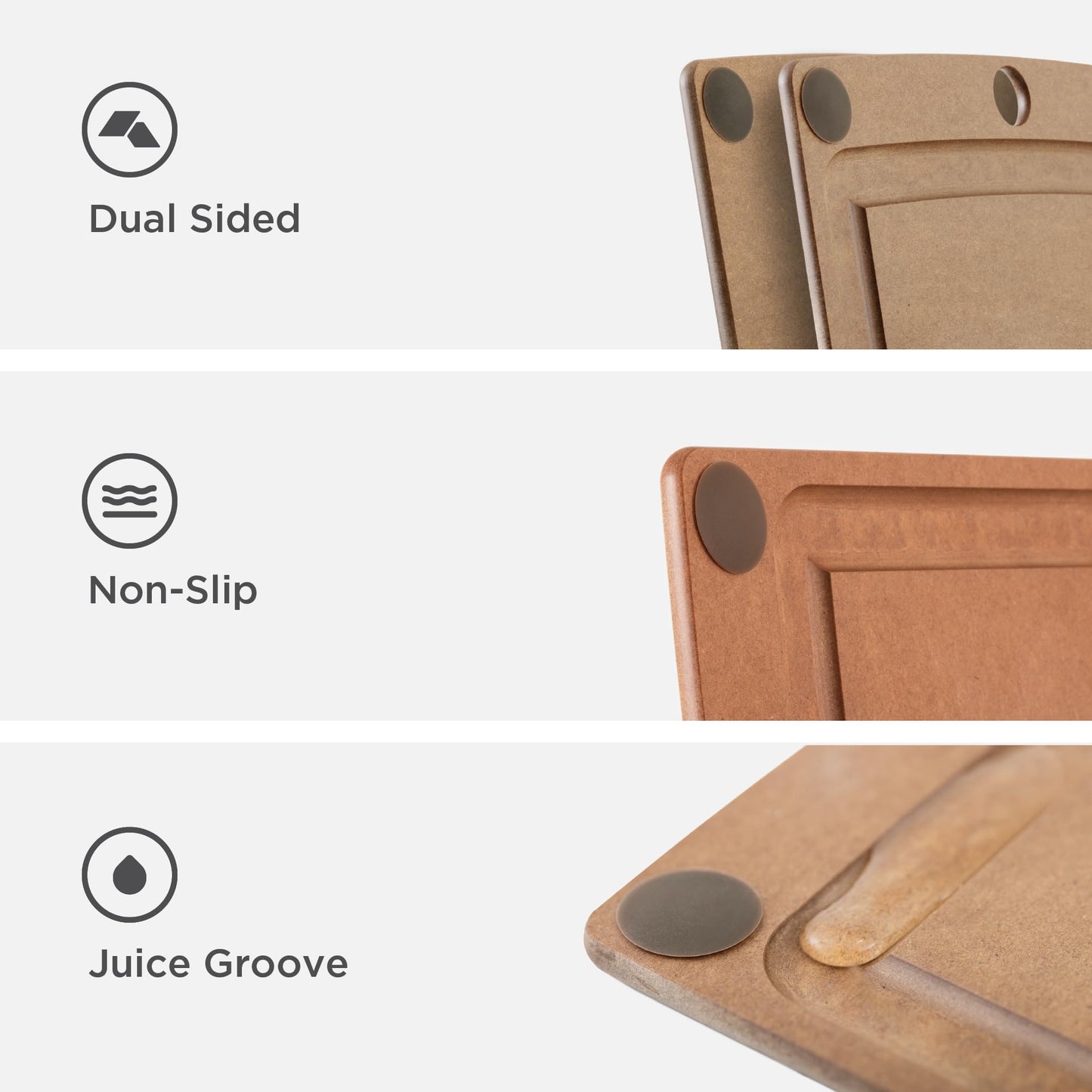 Epicurean All-in-One 14.5" × 11.25" Cutting Board, Nutmeg