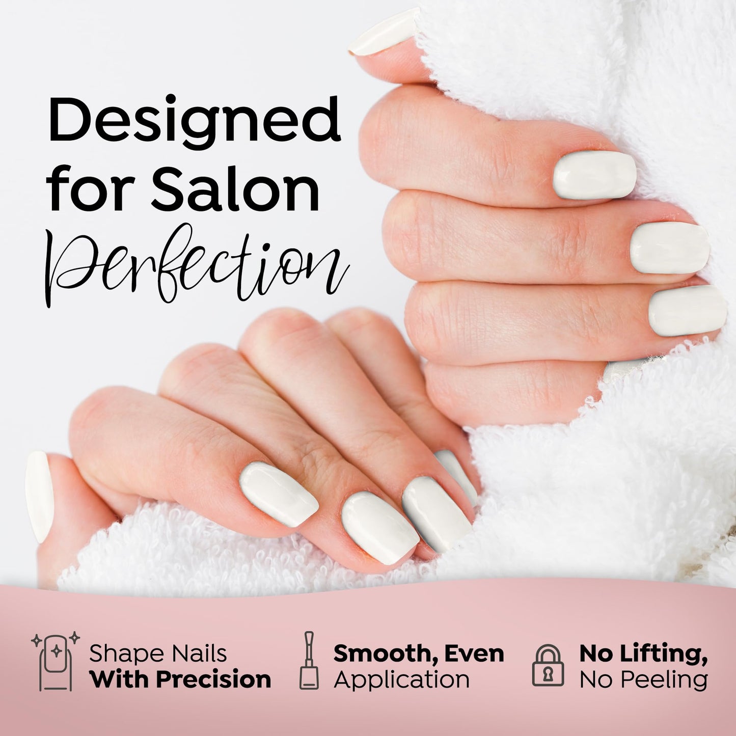 Tones Pro Acrylic Nail Powder, Max White (Creamy, Soft Off-White), (3.5 Fl Oz) - Long-Lasting & Non-Yellowing Polymer for Salon Quality Nail Extensions & 3D Art