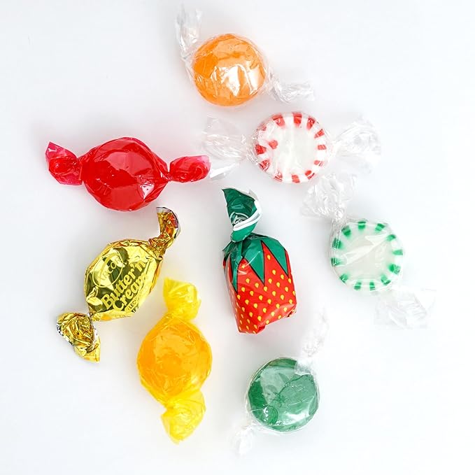 Hostess Mix, 2 Pound Bulk Candy (Approx. 150 pcs.), Candy, Old Fashioned Hard Candy Assortment, Butterscotch, Strawberry Candy, Cinnamon Discs, Peppermints