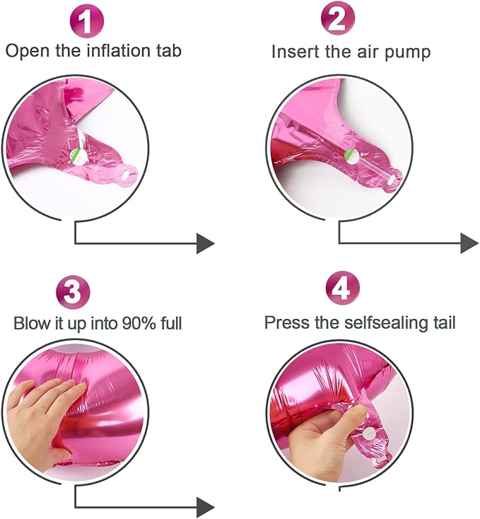 Pink Number 6 Balloon 40 Inch, 6th Birthday Party Decorations for Children, Giant 6 Foil Balloon for Party Supplies
