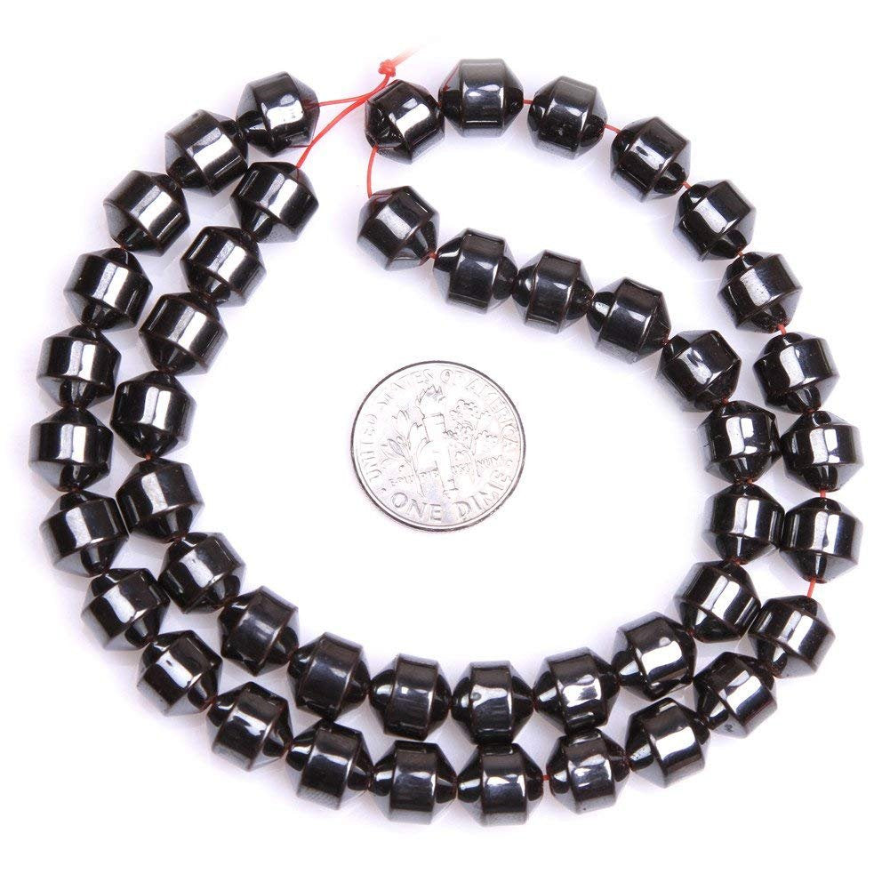 HAAMIIQII 45pcs 8mm Natural Black Hematite Loose Gemstone Beads Ball Shape Spacer Stone Beads for Jewelry Making DIY Bracelets Necklaces Crafting