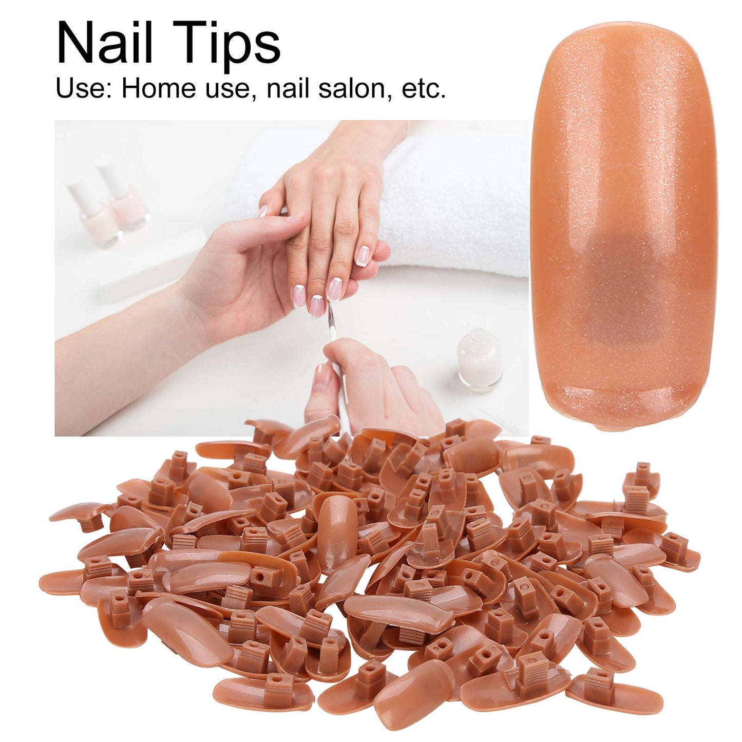 300pcs Practice Nail Tips with Strong ABS Material for Nail Art DIY, Salon Practice, and Training Practice Hand Acrylic Nails Tips