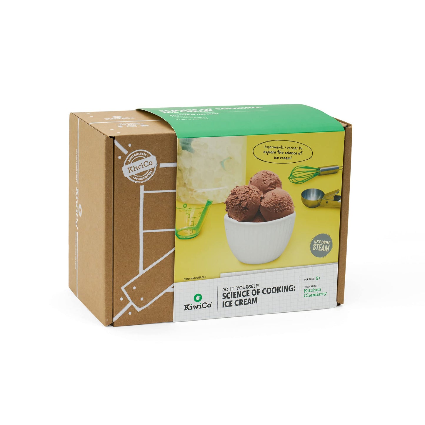 KiwiCo - Science of Cooking: Ice Cream, Learning Cooking Through Chemistry Project, STEM Kit & Science Gift for Ages 5+