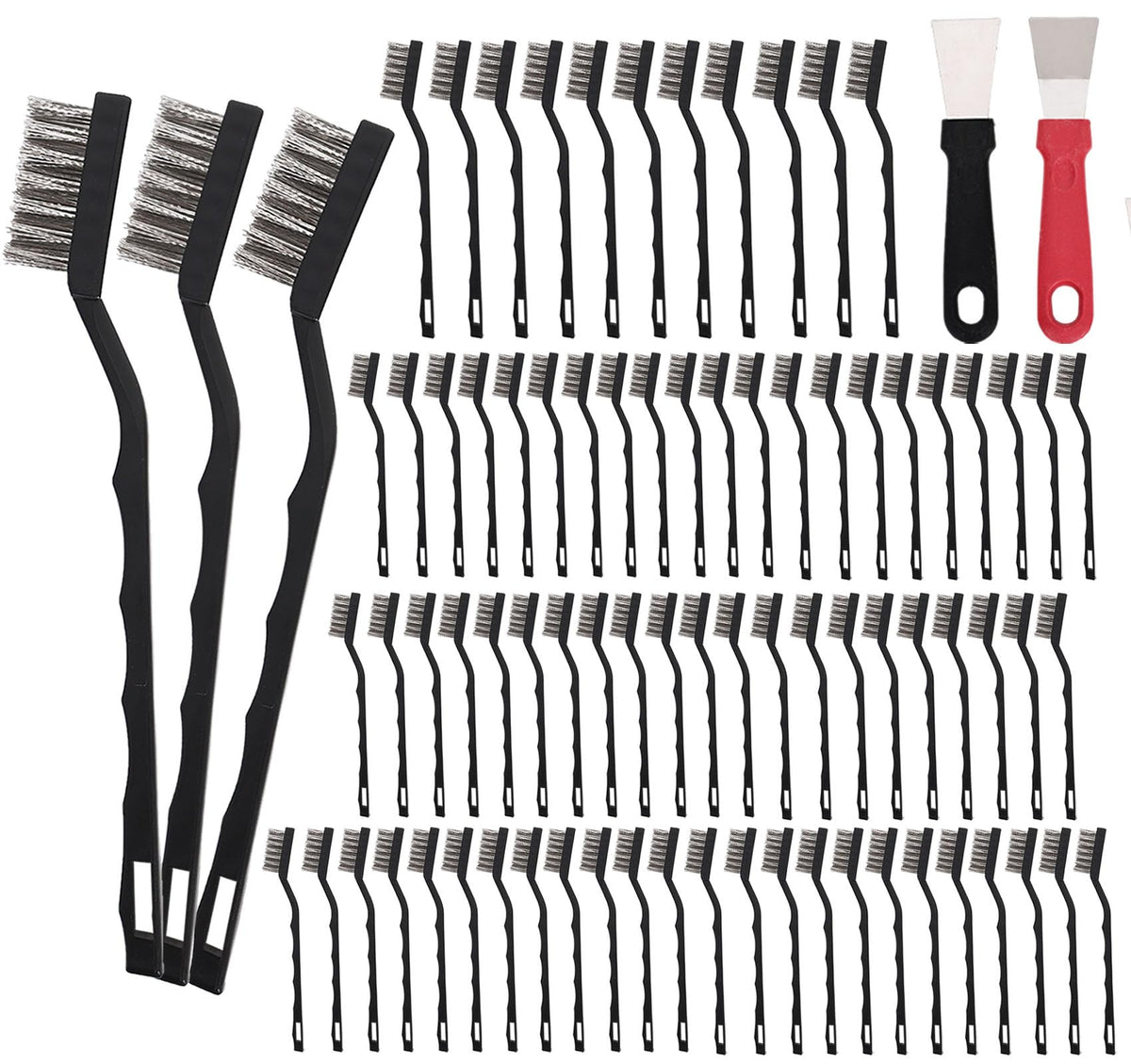 80 Pcs Mini Wire Brush Stainless Steel Brush Set
