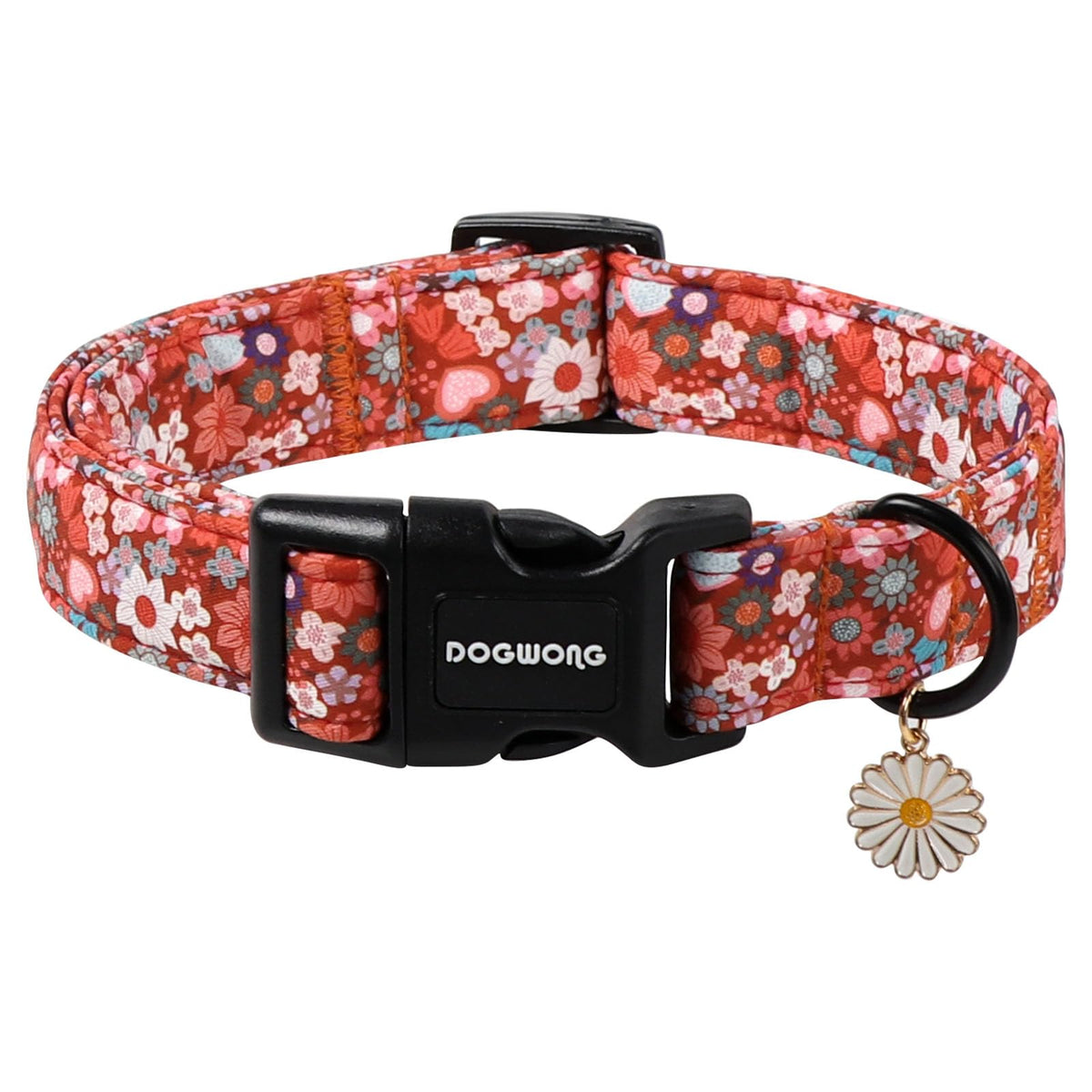 DOGWONG Fall Dog Collar- Pink Halloween Dog Collars Adjustable Classic Halloween Dog Collar for Small Medium Large Dogs M