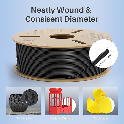 ELEGOO Rapid PLA Plus Filament 1.75mm White 4KG, PLA+ 3D Printer Filament for 600 mm/s High Speed Printing, Dimensional Accuracy +/- 0.02 mm, 4 Pack 1kg Spool(2.2lbs)