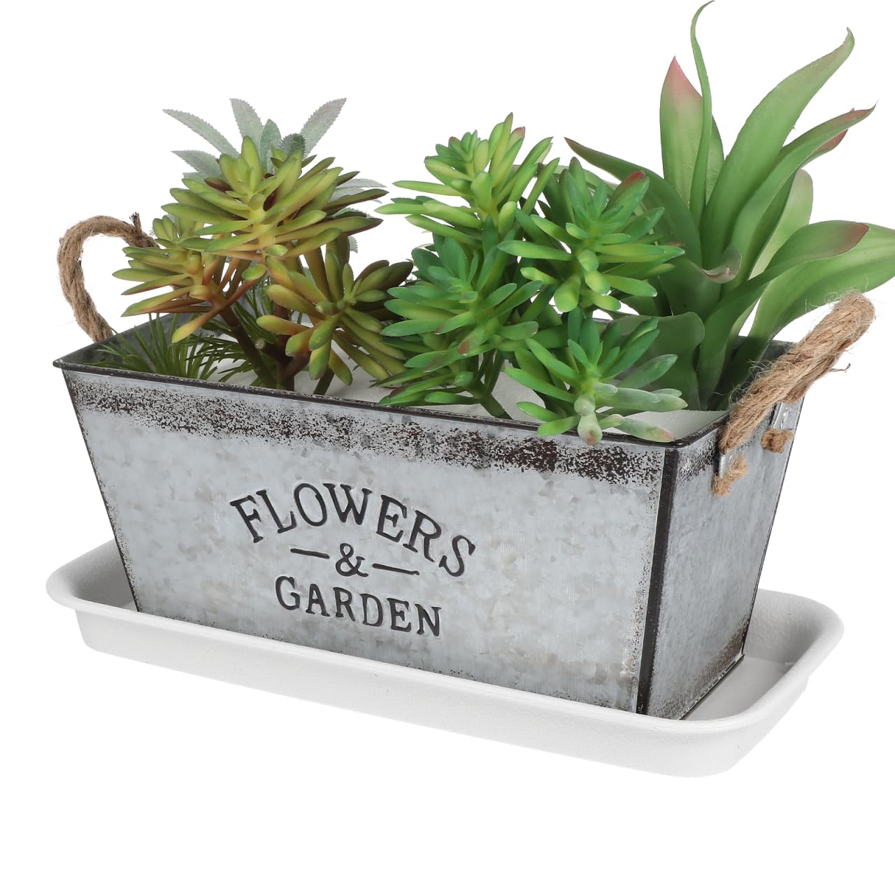 IMIKEYA 5 Pack Rectangular Plastic Plant Drip Trays: 12 Inch White Plant Saucers for Indoors, Windowsill, Flower Pot Planter Drip Tray to Catch Water