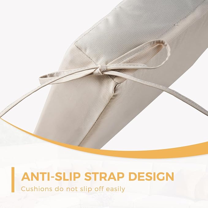Grand patio 12-Piece Wicker Patio Furniture Set, Boho Outdoor Conversation Set Sectional Sofa with Water Resistant Beige Thick Cushions and Coffee Table, Cream