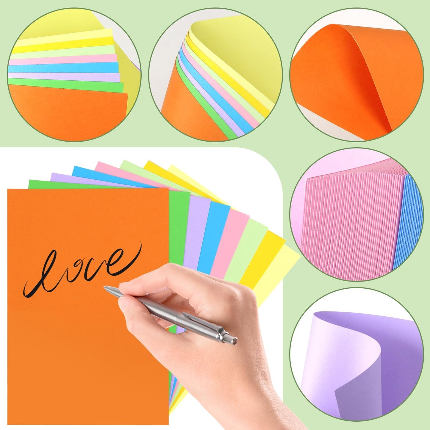 Tecmisse 320 PCS Index Cards 4 x 6, Blank Colorful Index Card Thick Flash Card for Studying, Note Cards, Flashcards Coored, Office School Supplies