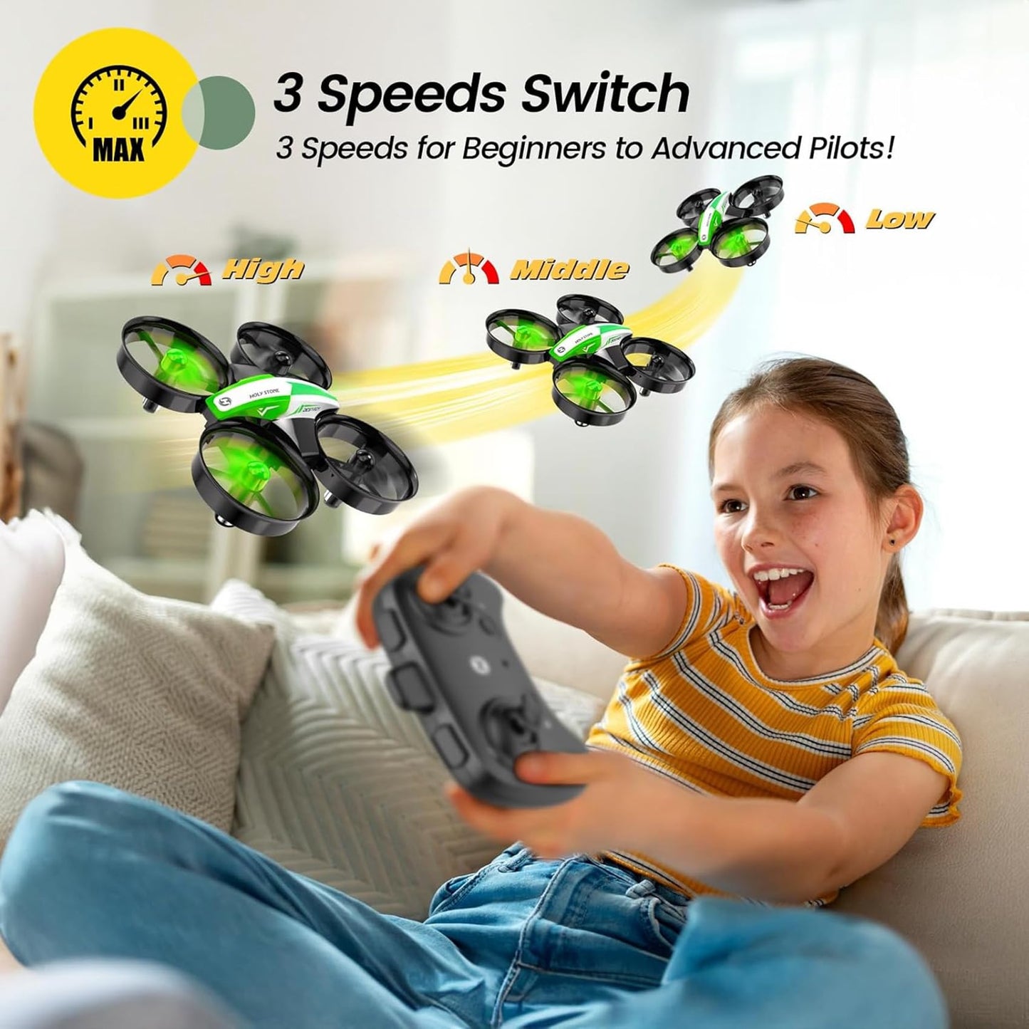 Holy Stone Mini Drone for Kids and Beginners, HS210 Green
