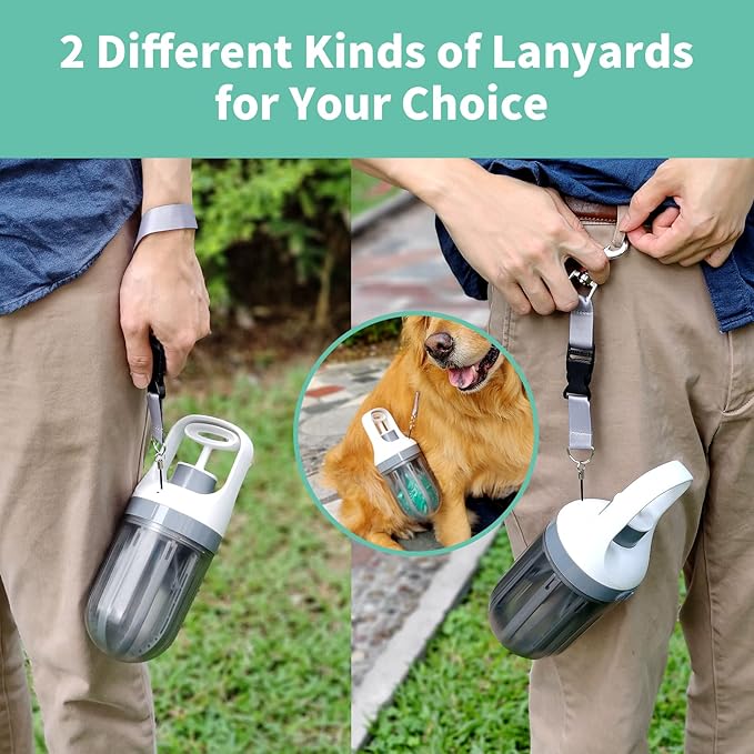 Xinzs Pooper Scooper for Dogs, 【No Warm Poo in Hand】 Portable 2 in 1 Dog Waste Pick-up Claw, 6.2'' Palm Wide Dog Poo Later Disposal Container for Small Medium Large Dogs with 75PCS Bag Attachment