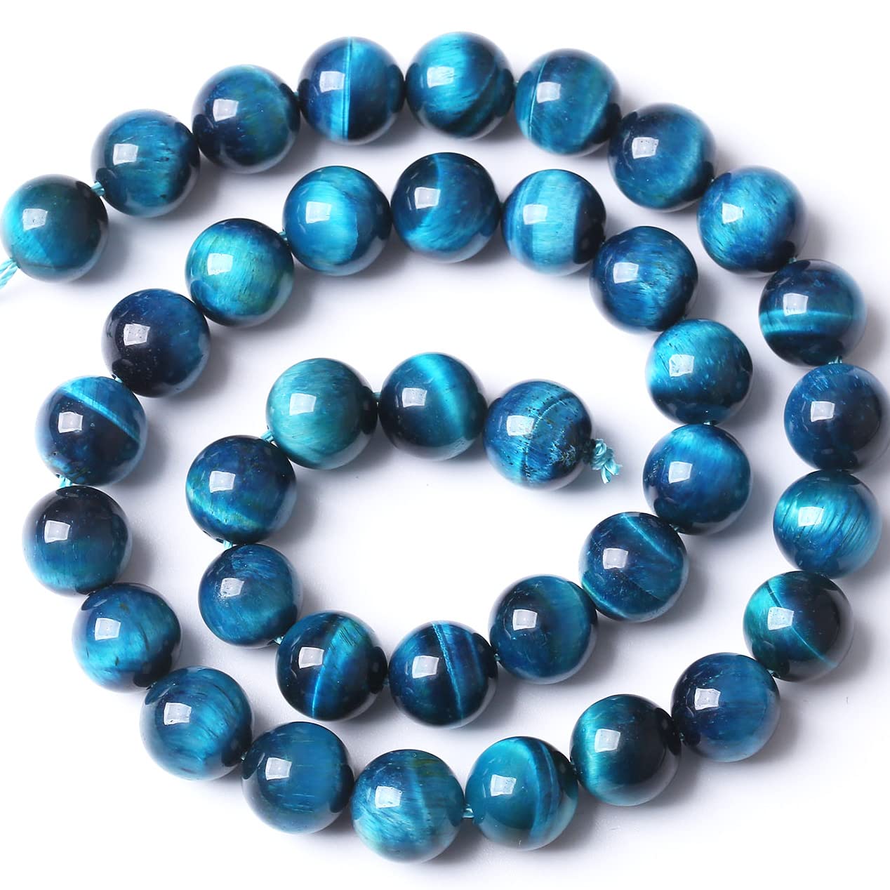 36PCS 10MM AAA Blue Tiger Eye Stone Beads Natural Gemstone Bead Crystal Healing Energy Jewelry Making DIY 15 inches