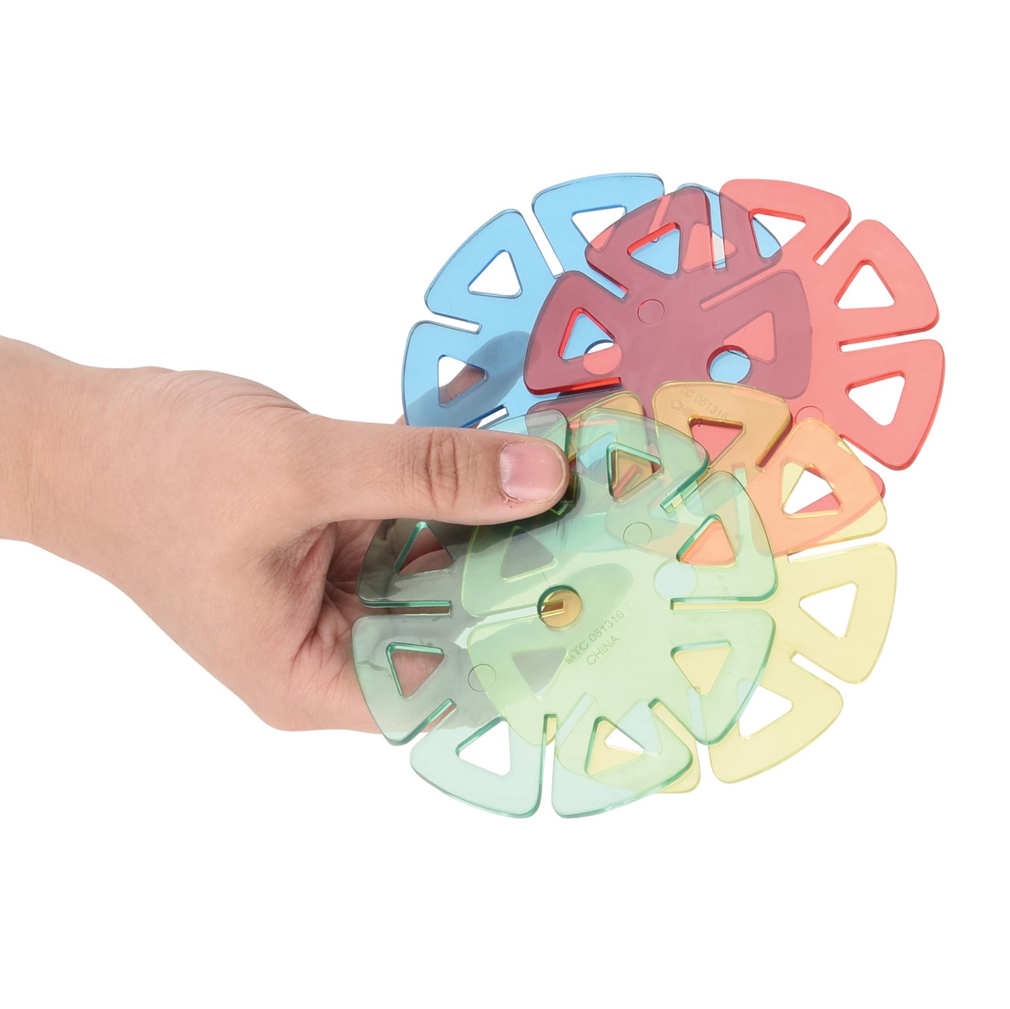 Constructa Interlocking Plastic Disc Toy Building Set, 50 Pieces