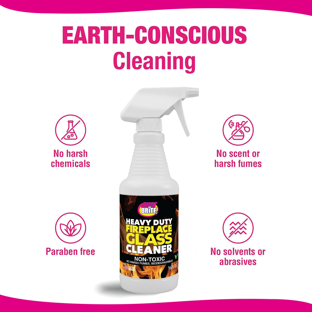 Fireplace Glass Cleaner Kit (16 Fl Oz)