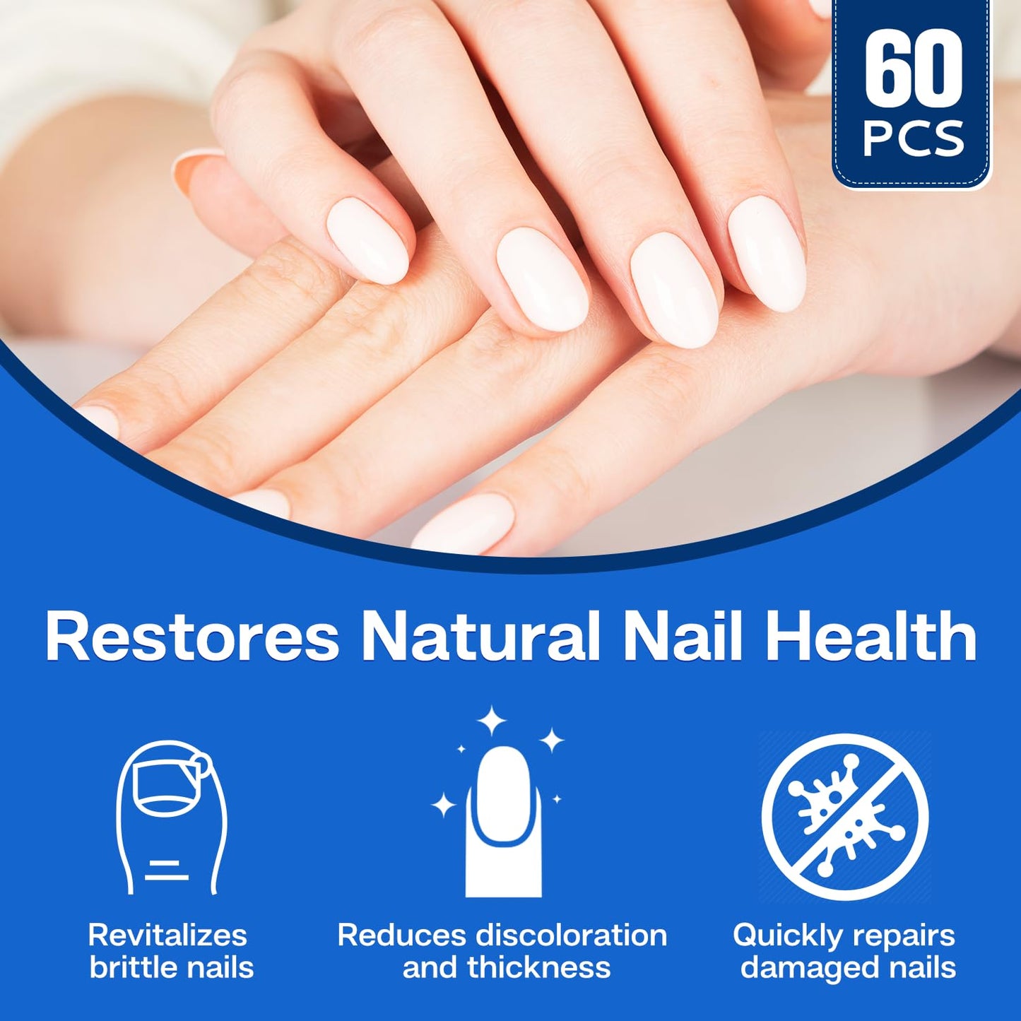 Nail Patches - Toenail Care for Toenail Fingernails - 8-Hour Nightime Nail Renewal - 60