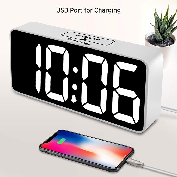 DreamSky Large Digital Alarm Clock Big Number for Seniors/Visually Impaired