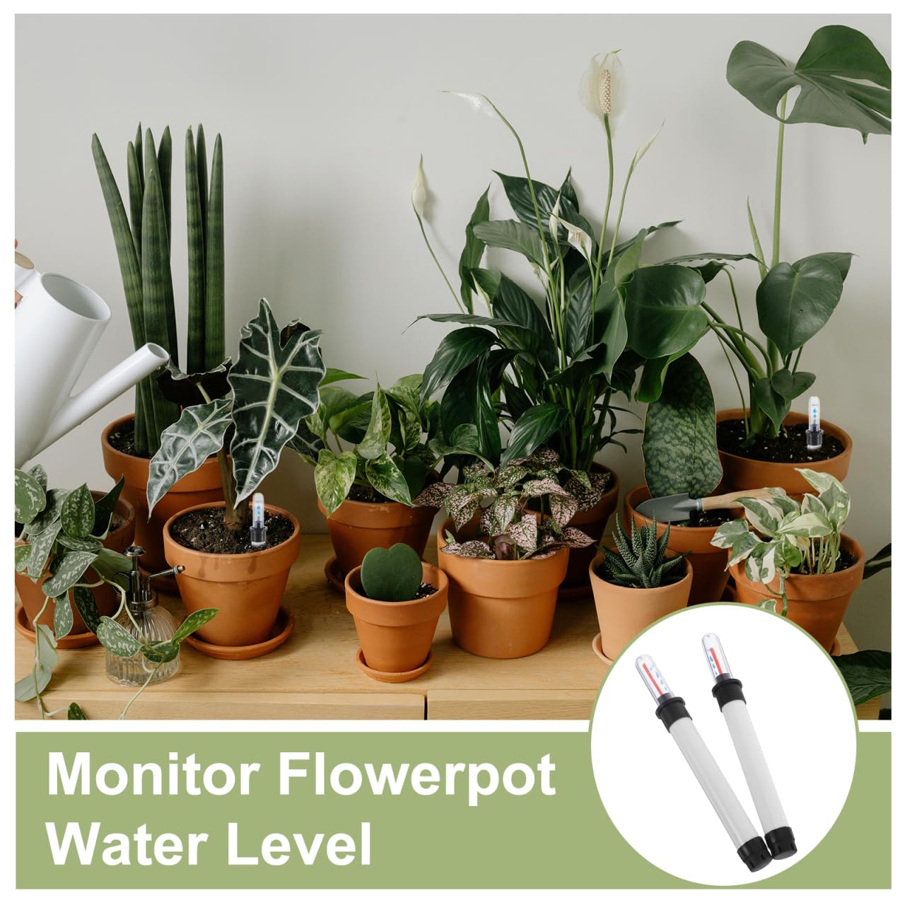 DOITOOL 4 Pcs Water Level Indicator for Plants, Soil Moisture Meter Indoor Flower Pots Gauge Buoy Reminder Water Level Gauge