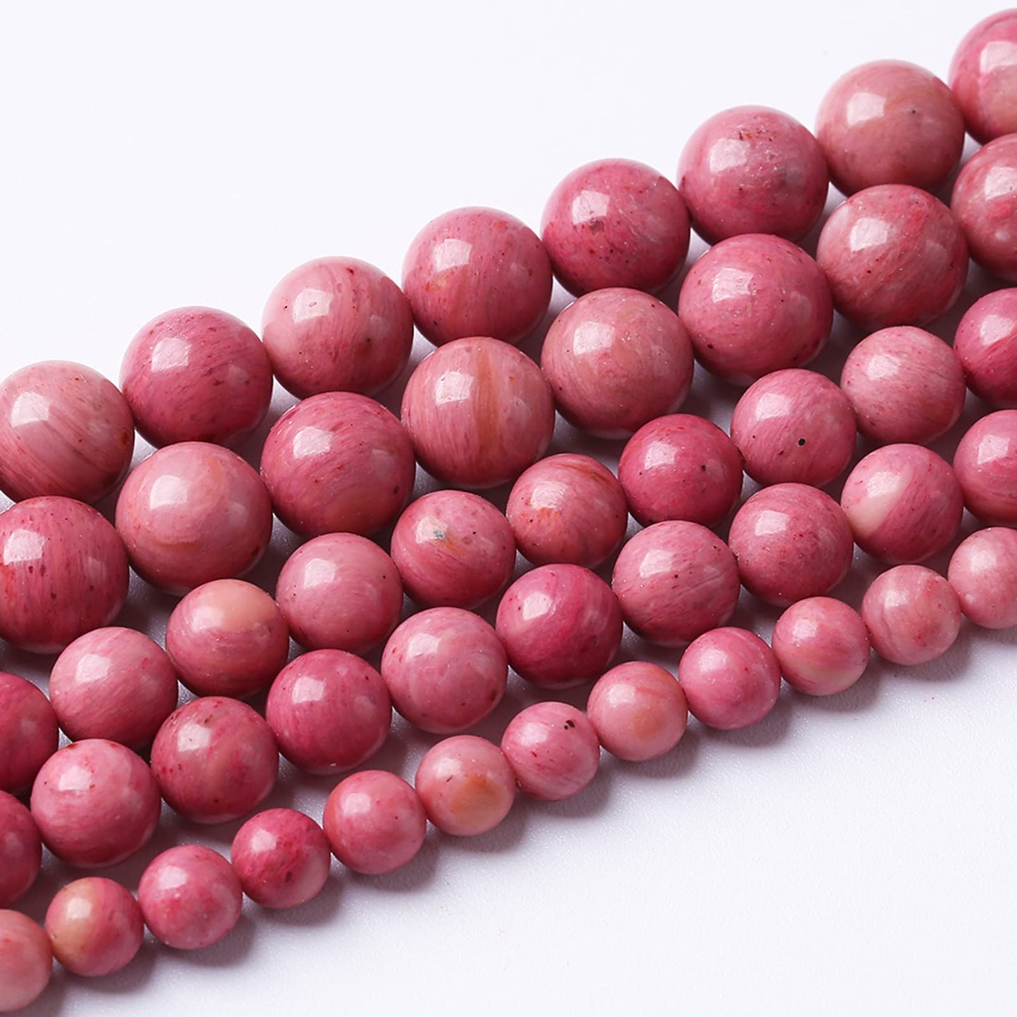 6mm 63pcs 7A Premium Gemstone Rhodochrosite Beads Natural Stone Round Loose Energy Healing Beads for Jewelry Making DIY Bracelet