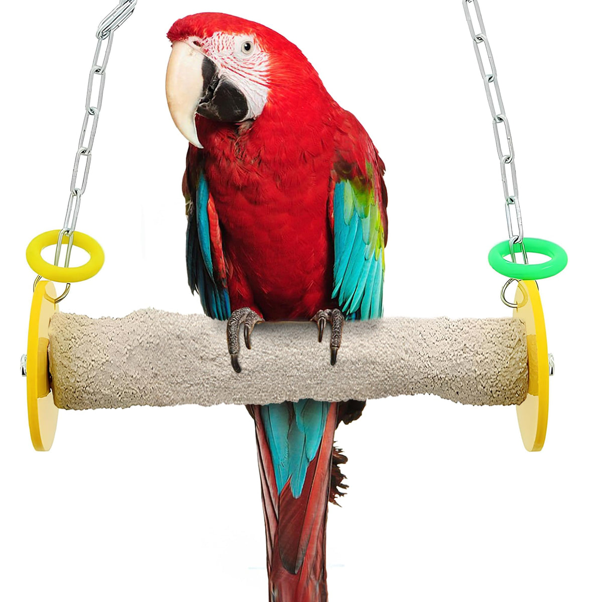 Sweet Feet and Beak Roll Bird Swing, African Grey, Medium, Blue