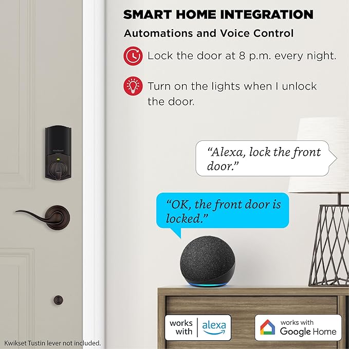 Kwikset Halo Touch Fingerprint Wi-Fi Smart Lock, Keyless Entry Door Deadbolt, Geofence Auto-Unlock, Grade AAA Certified, No Hub Needed Easy Install, Venetian Bronze Lifetime Finish Warranty