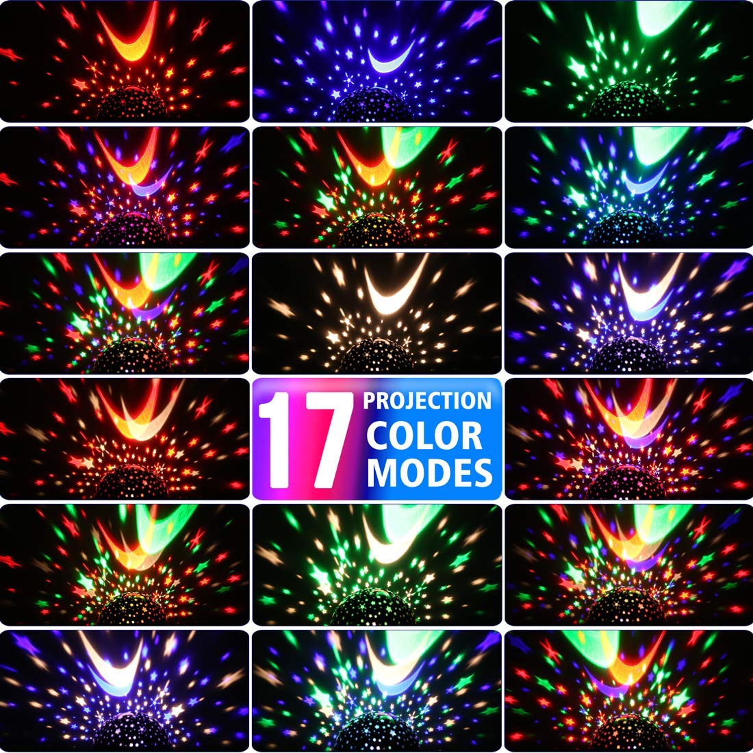 Star Projector Night Light for Kids, 360° Rotating Star Lights for Bedroom, Kid Night Light Projector, Ceiling Light Projector for Kids Room, Birthday Gift for 3 4 5 6 7 8 Year Old Girls Boys
