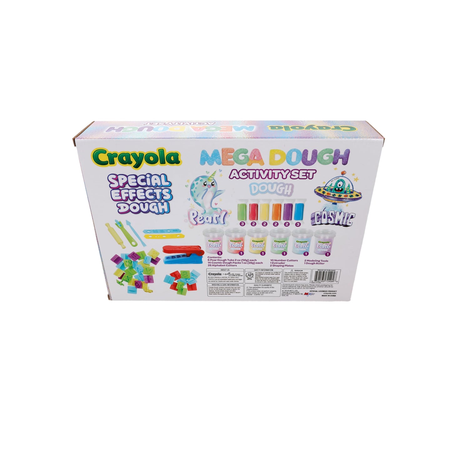 Crayola Silly Scents Mega Dough Activity Kit - Fidget Toys & Sensory Toys for Kids - 50+ Pieces Including Scented Dough, Alphabet & Number Cutters - Ideal Creative Play