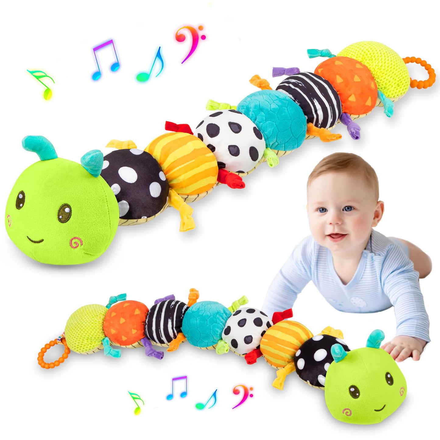 Baby Sensory Toy + Baby Stuffed Musical Caterpillar