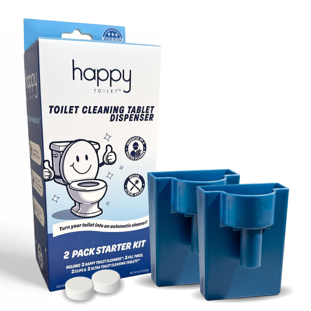 Original Toilet Bowl Tablet Holder Automatic Toilet Bowl Cleaner (2 Count)